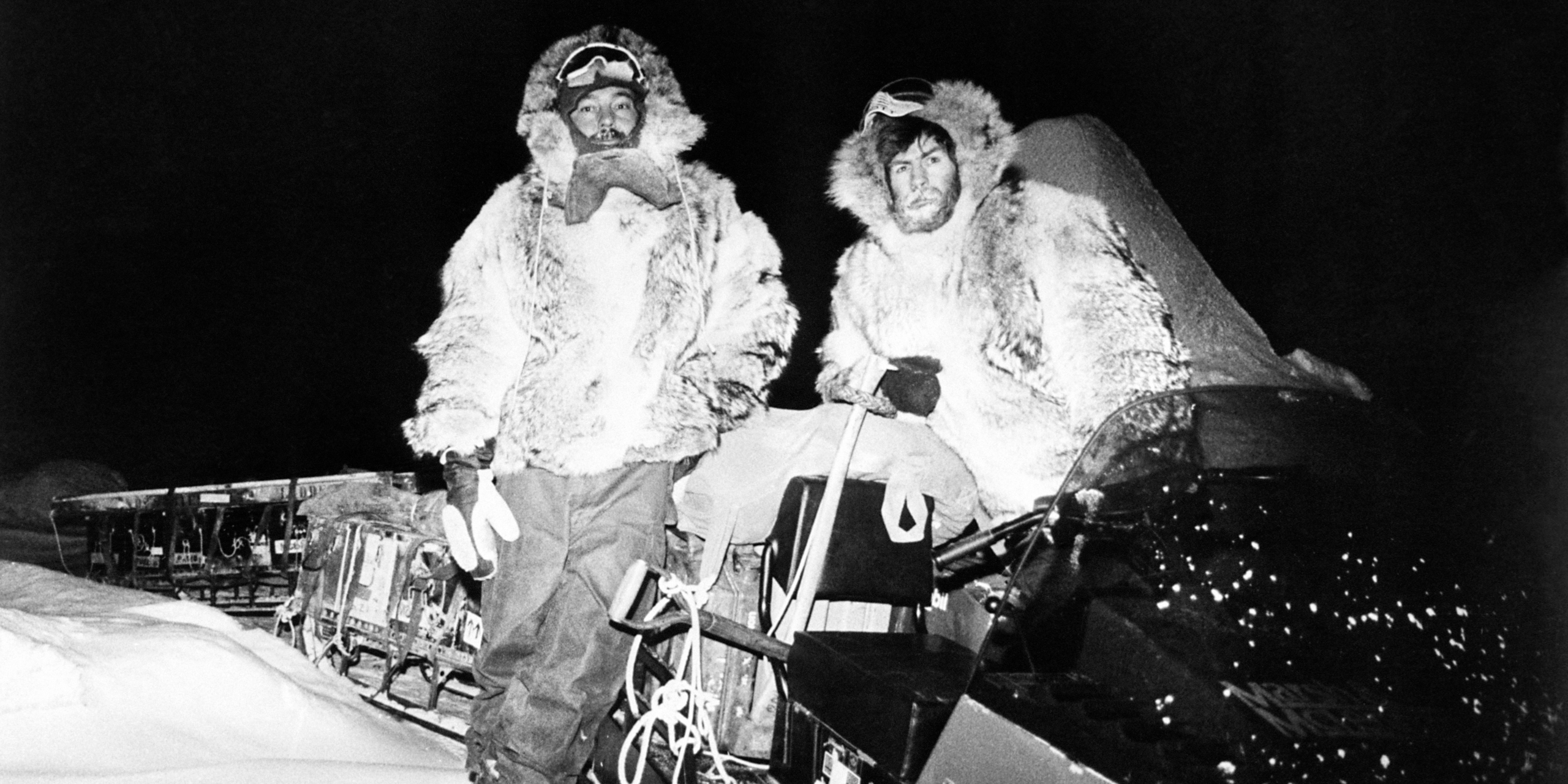 <strong>COLD WAR</strong><br/><span>Charles Burton and Fiennes in the arctic darkness</span>