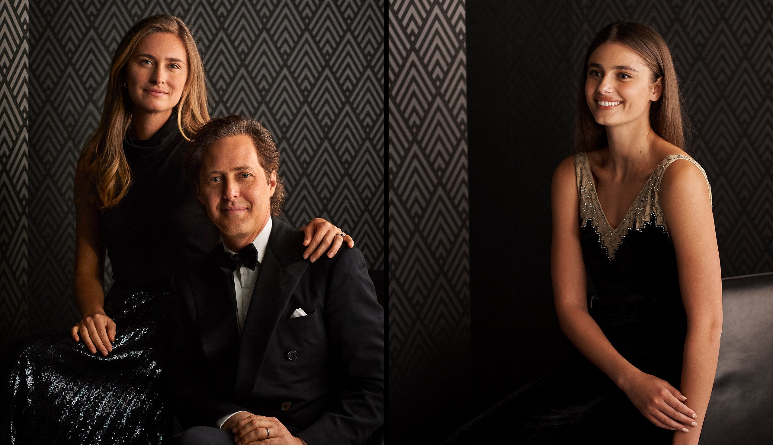 Left: Lauren Bush Lauren and David Lauren; Right: Taylor Hill