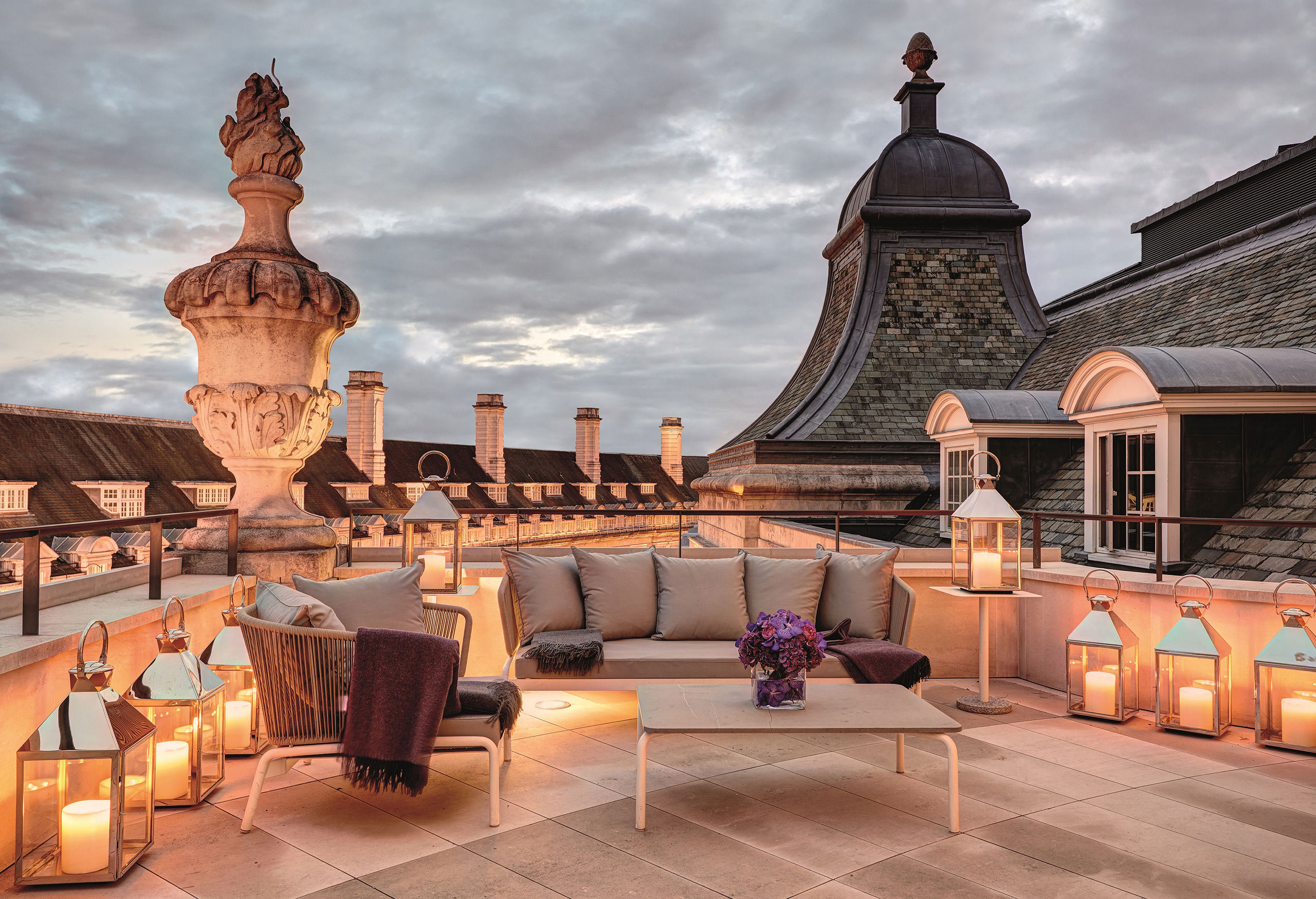 The private terrace adjoining the Dome Suite
