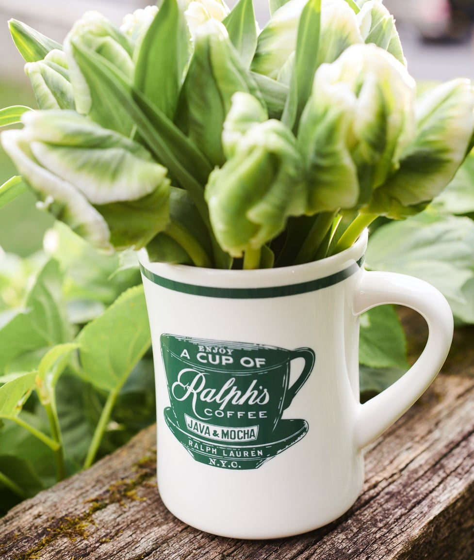 The perfect perk-up for a kitchen table&mdash;a coffee mug of caffeine-free buds from the garden