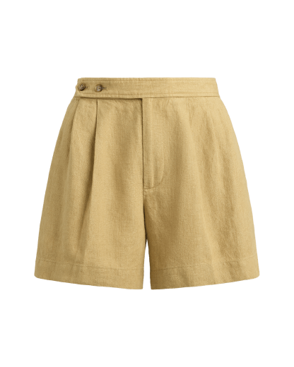 Pleated Délavé Linen Short