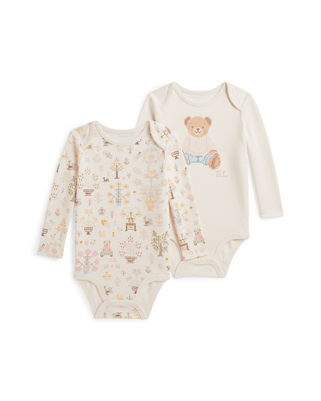 Polo Bear Cotton Bodysuit 2-Pack
