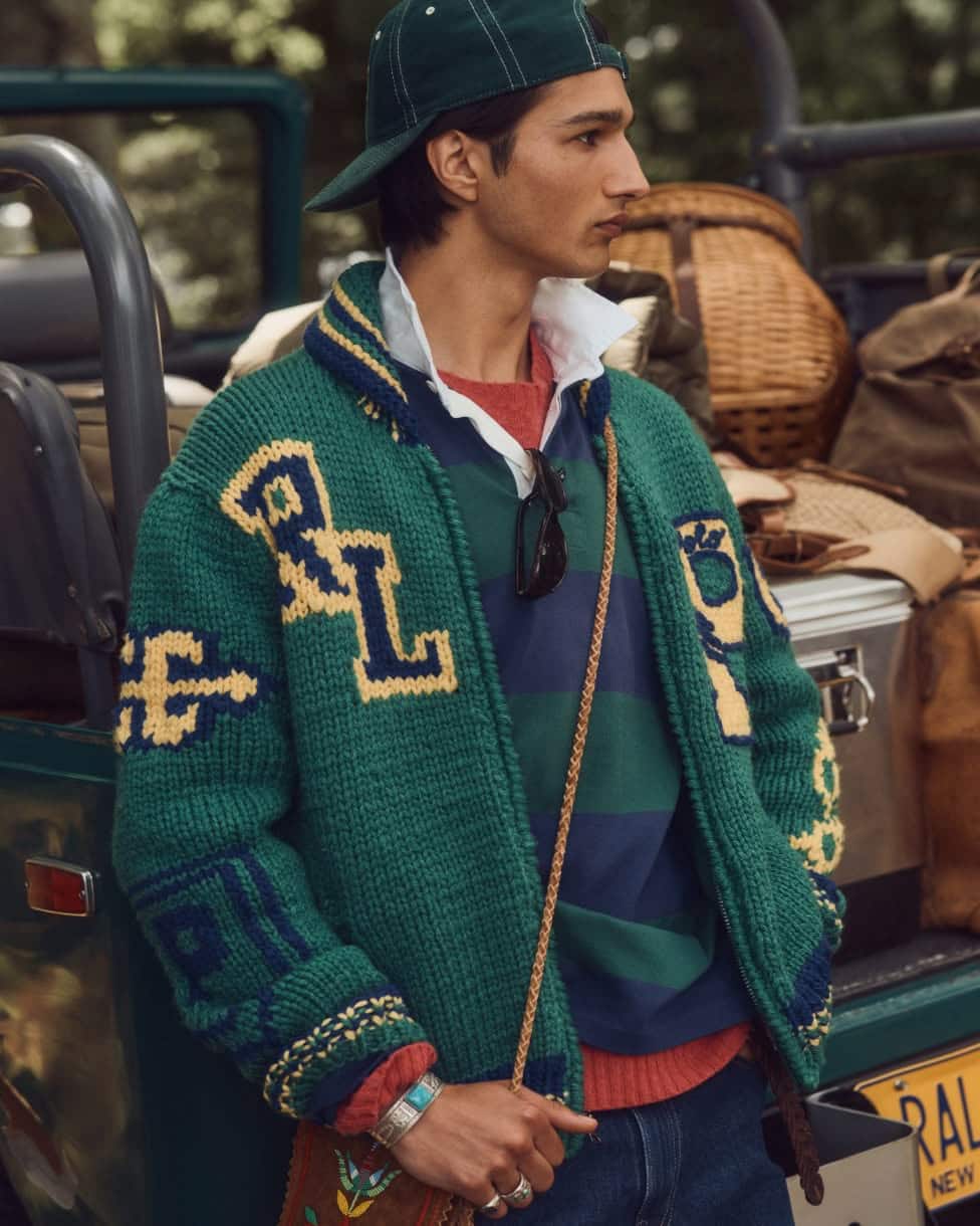 Varsity-Inspired Wool Full-zip Jumper