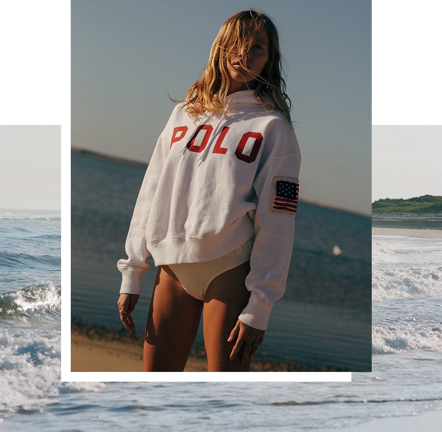 Polo Drawcord Fleece Hoodie