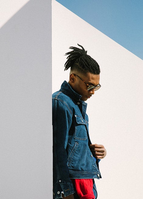 Man in Polo Sport denim jacket & Polo Sport belt